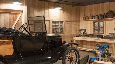 Model T Ford Club Creates Vintage Ash Wood Garage
